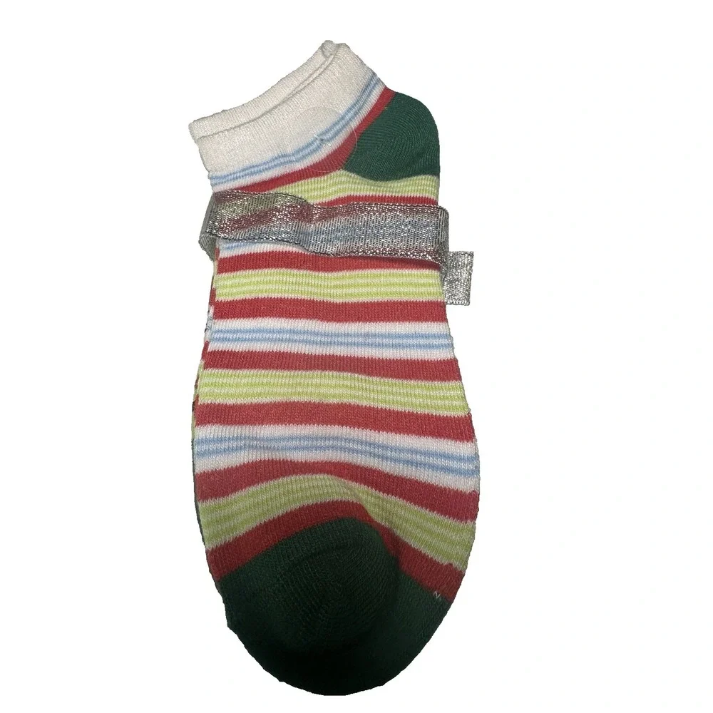holiday time 2‎ pairs womens christmas low cut ankle socks size 4-10